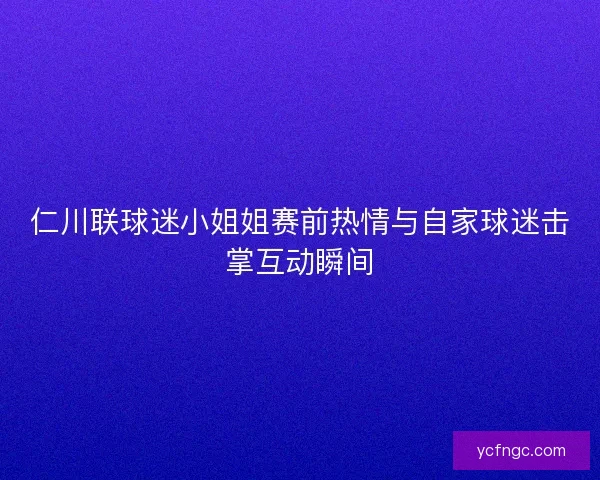 仁川联球迷小姐姐赛前热情与自家球迷击掌互动瞬间
